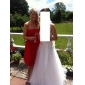 A-line Strapless Knee-length Chiffon Bridesmaid Dress 