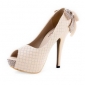 Leatherette Upper Stiletto Heel Pumps With Bowknot Party/ Evening Shoes More Colors Available