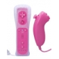 Remote y Nunchuk controlador + caso de Wii / Wii U (rosa)