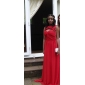 Sheath/Column V-neck Floor-length Chiffon Evening Dress inspired by Odette Yustman at Oscar