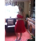 A-line Strapless Knee-length Chiffon Bridesmaid Dress 