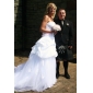 Ball Gown Sweetheart Chapel Train Taffeta Pick-Ups Wedding Dress