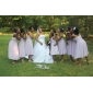 Ball Gown Strapless Cathedral Train Chiffon Over Satin Wedding Dress 