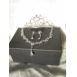 lindo conjunto de strass jóia do casamento, inclusive colar, brincos e tiara