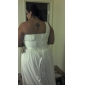 Sheath/Column One Shoulder Court Train Chiffon Wedding Dress 