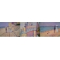 pintados a mano de pintura al óleo del paseo marítimo de Trouville de Claude Monet se extendía con marco