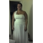 Sheath/Column One Shoulder Court Train Chiffon Wedding Dress 
