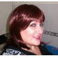 capless longueur moyenne de haute qualité synthétique brun chocolat Bob perruque de cheveux de style