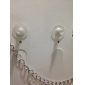 prachtige Tsjechische steentjes met aluminium plated bruiloft halsketting en oorbellen sieraden set