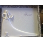 Bride and Groom Design Wedding Guest Book in White Resin