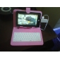 Super Lederschutzhülle Tastatur Fall für 7-Zoll-Tablet-PC / pad (pink)