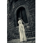 Sheath/Column Strpaless Floor-length Chiffon Wedding Dress 