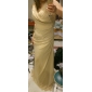Sheath/Column Cowl Sweep/Brush Train Chiffon Evening Dress 