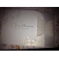 Elegant Tri-fold Wedding Invitation With Laser-cut Butterfly (Set of 50)