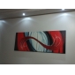 hand-painted pintura a óleo com moldura abstracta esticado - conjunto de 4