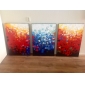 met de hand geschilderd abstract olieverfschilderij met gestrekte frame - set van 3