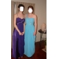 Sheath/Column One Shoulder  Sweetheart Floor-length Chiffon Evening Dress 