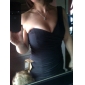 Column One Shoulder Sweep Train Chiffon Over Stretch Satin Evening Dress inspired by Jennifer Aniston at Golden Globe  