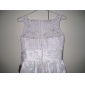 A-line Scoop Short/Mini Taffeta Wedding Dress 