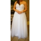 bainha / coluna namorada do assoalho-comprimento vestido de noite de tule