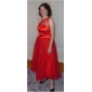 A-line One Shoulder Tea-length Tulle Cocktail Dress Inspired By Kaley Cuoco At The Emmys  