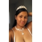 Shining Rhinestone Bridal Jewelry Set – 17 Inch Necklace With Earrings