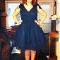 A-line Princess V-neck Knee-length Chiffon Bridesmaid Dress 