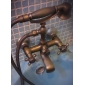 Antique Inspired Tub Faucet with Hand Shower (Antique Brass Finish)