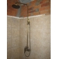 Antique Brass Tub Shower Faucet with 8 inch Shower Head + Hand Shower