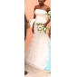 Trumpet/Mermaid Strapless Court Train Satin Wedding Dress 