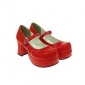 cuero de la PU de 7,5 cm de tacón clásicos zapatos de lolita