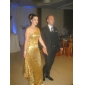 Sequined Trumpet/ Mermaid One Shoulder Sweep/ Brush Train Evening Dress inspired by Elizabeth Banks