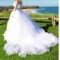 Ball Gown Sweetheart Tulle Chapel Train Wedding Dress inspired by Kate Huds in Bride Wars