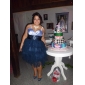 Ball Gown Sweetheart Knee-length Stretch Satin Tulle Cocktail Dress