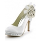 satin Stiletto Heel platform pumper med rhinestone / perle bryllup sko (flere farver)
