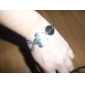 Personalized Silver Chain Bracelet With Flower Charm