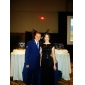 Sequined Bateau Neck Sweep/Brush Train Evening Dress Inspired By Evan Rachel Wood At The Emmys 