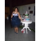 Ball Gown Sweetheart Knee-length Stretch Satin Tulle Cocktail Dress