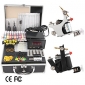 2 Pistolen Tattoo-Set mit LCD-Leistung und 20 farbige Tinte