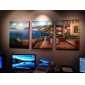 Hand-painted Landscape Oil Painting with Stretched Frame - Set of 3