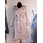 TS Embroidered Hem Long Coat