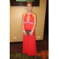 Trumpet/ Mermaid Jewel Sweep/ Brush Train Chiffon Evening Dress