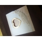 Classic Luxury Folded Wedding Invitation With Heart Cutout (Set of 50)