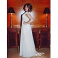 Chiffon Sheath/Column One Shoulder Sweep Train Evening Dress inspired by Lara Spencer at Emmy Awards 