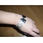 Personalized Silver Chain Bracelet With Flower Charm
