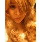 capless extra longo de alta qualidade sintético dourado perucas de cabelo encaracolado 0988-J45 27-30