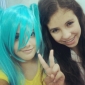 peruca cosplay inspirado vocaloid Hatsune Miku