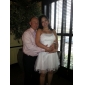 Strapless Pearl Chiffon Dress