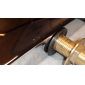 Contemporary Brass Tub Faucet with Hand Shower - Chrome Finish