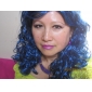 capless longue fibre 100% kasi bleu partie perruque costume